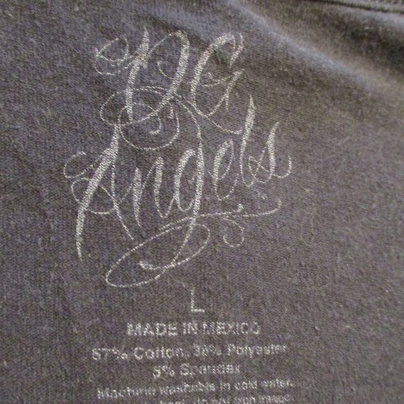 DC Angels Woman Large Black Blue White Graphic American Indian Chief Tank Top - Picture 7 of 7